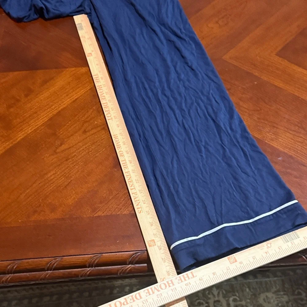 J. Crew Navy Lounge Pants with White Detail pajamas M - Picture 10 of 11